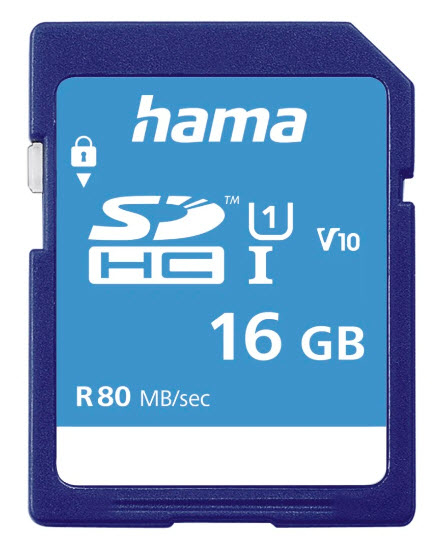 00124134 HAMA SDHC 16GB Class 10 BLU