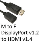 TARGET DisplayPort 1.2 (M) to HDMI 1.4 (F) Black OEM Converter Adapter