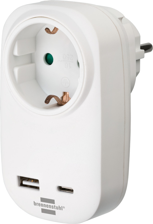 Image of Brennenstuhl 1508210 power plug adapter White