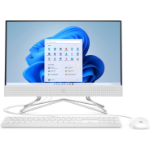 HP 22-df0001n Intel® Pentium® J5040 54.6 cm (21.5") 1920 x 1080 pixels All-in-One PC 4 GB DDR4-SDRAM 128 GB SSD Windows 10 Home Wi-Fi 5 (802.11ac) White