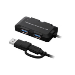 Dynamode C-TC-2IN1-USB3HUB interface hub USB 3.2 Gen 1 (3.1 Gen 1) Type-C 5000 Mbit/s Black