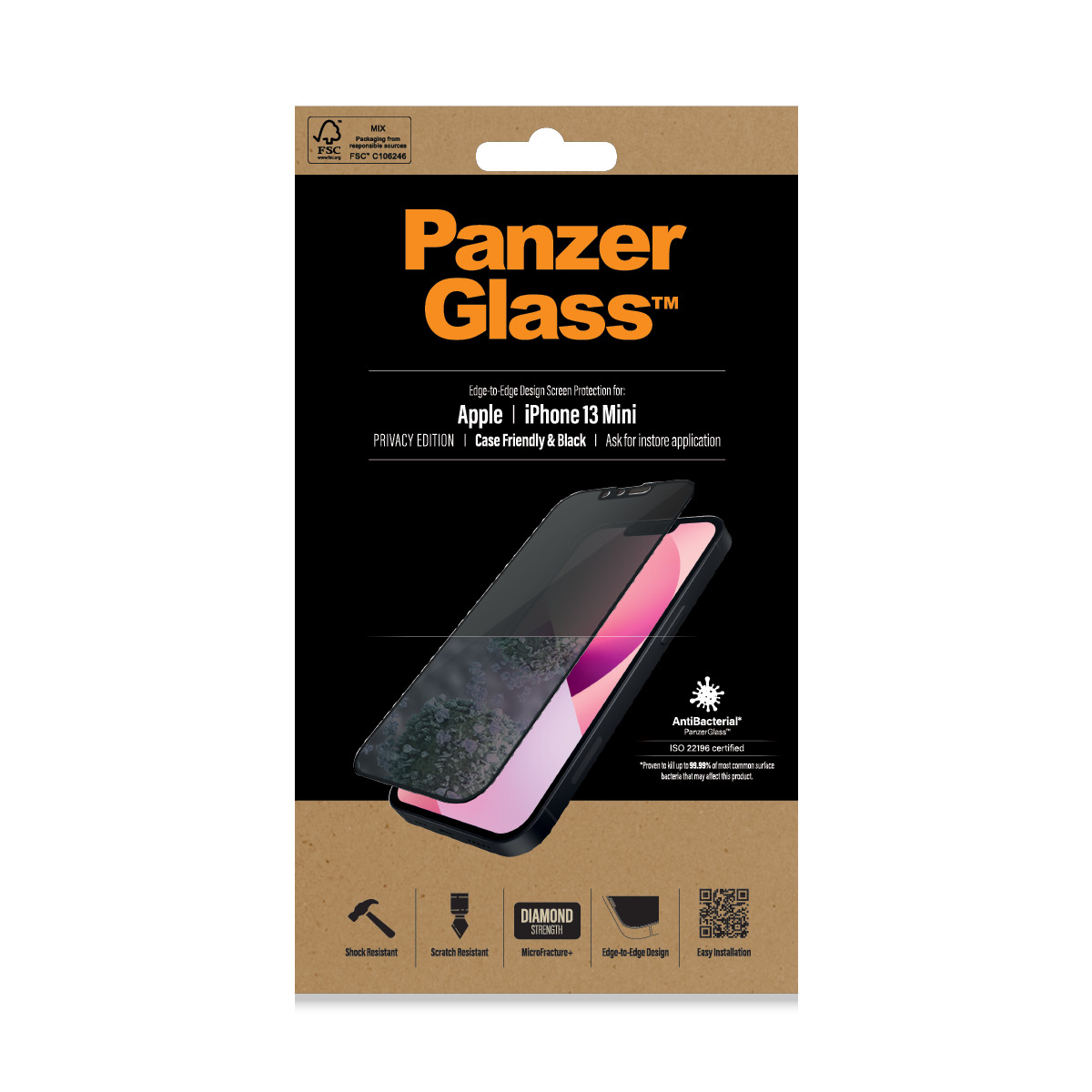 PanzerGlass PROP2744 skärm- och baksidesskydd till mobiltelefon Genomskinligt skärmskydd Apple 1 styck