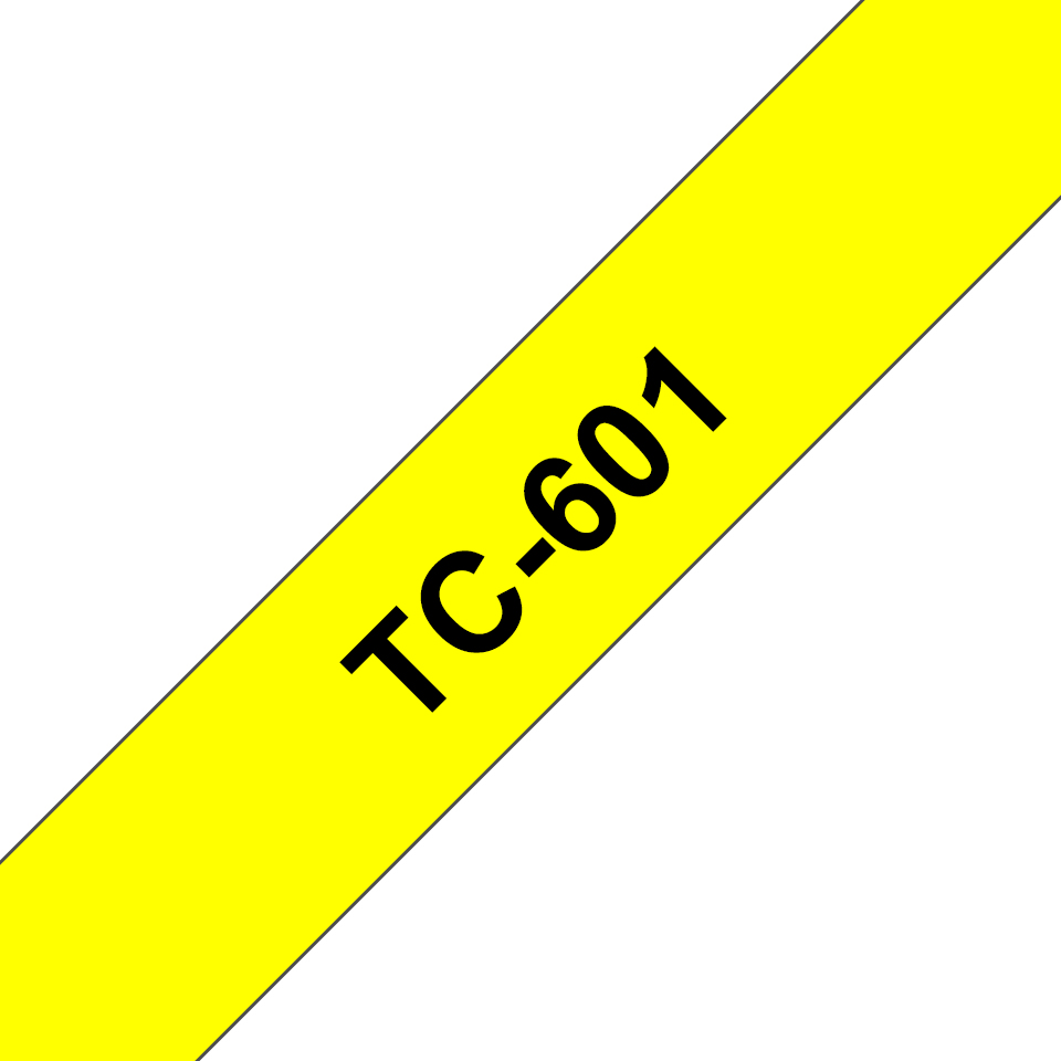 Photos - Office Paper Brother TC-601 DirectLabel black on yellow 12mm x 7,7m for  P-T TC6 