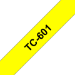 Brother TC-601 cinta para impresora de etiquetas Negro sobre amarillo