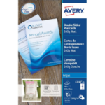 Avery C2318-25 128 x 82mm Printable Cards - 25 sheets - 4 cards per Sheet