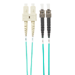 4Cabling 3m SC-ST OM4 Multimode Fibre Optic Cable: Aqua