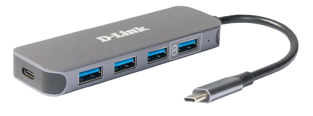 Image of D-Link USB-C to 4-Port USB 3.0 Hub with Power Delivery DUB-2340