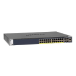 NETGEAR M4300-28G PoE+ Managed L2/L3/L4 Gigabit Ethernet (10/100/1000) Power over Ethernet (PoE) 1U Black