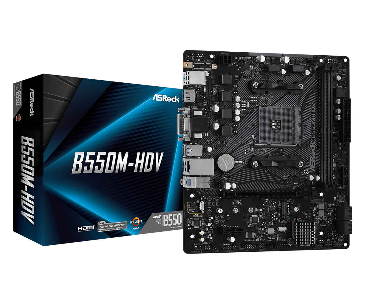 Image of Asrock B550M-HDV AMD B550 Socket AM4 micro ATX