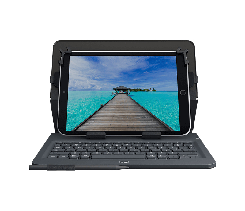 Logitech Universal Folio with integrated keyboard for 9-10 inch tablets Svart Bluetooth Dansk