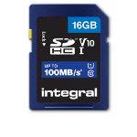 Integral 16GB SD CARD SDHC UHS-1 U1 CL10 V10 UP TO 100MBS READ