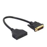 JLC DVI to 2 x HDMI Adapter - Black