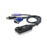 ATEN USB - VGA to Cat5e/6 KVM Adapter Cable (CPU Module), with Smart Card Reader & Virtual Media Support