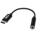 Tripp Lite U437-001 audio cable 5.12" (0.13 m) 3.5mm USB Type-C Black