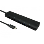 Cables Direct NLUSB3C-7PHUB interface hub USB 3.2 Gen 1 (3.1 Gen 1) Type-C 5000 Mbit/s Black