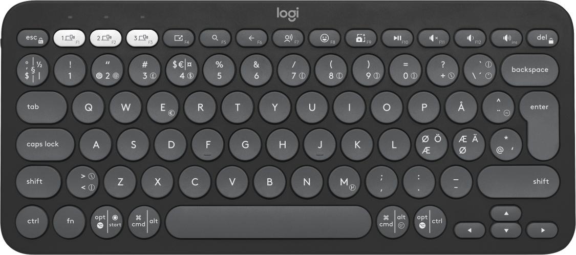 Logitech Pebble Keys 2 K380s keyboard RF Wireless + Bluetooth...