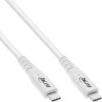 InLine USB4 cable, USB-C male/male, PD 240W, 8K60Hz, TPE, white, 2m