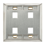 Leviton 43080-2L4 wall plate/switch cover Gray