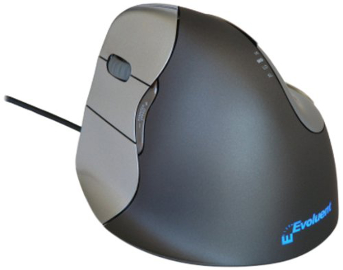 VMOUS4LLHY EVOLUENT An Evoluent product. The LEFT HANDED Evoluent VerticalMouse 4 is a vertical patented mouse that supports your hand in a relaxed handshake position- and eliminates the arm twisting required by ordinary mice. The 4 is the latest evolution of this award winn