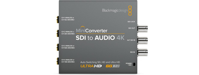 Blackmagic Design Mini Converter SDI to Audio 4K Active video converter 3840 x 2160, -