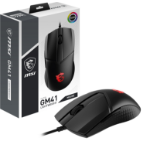 MSI CLUTCH GM41 LIGHTWEIGHT RGB FPS Gaming Mouse 'upto 16000 DPI Fast Optical Sensor, 65g weight, Frixion Free Cable, Symmetrical design, OMRON Switch with 60+ Million Clicks, Dragon Center Supported, NVIDIA REFLEX Compatible'