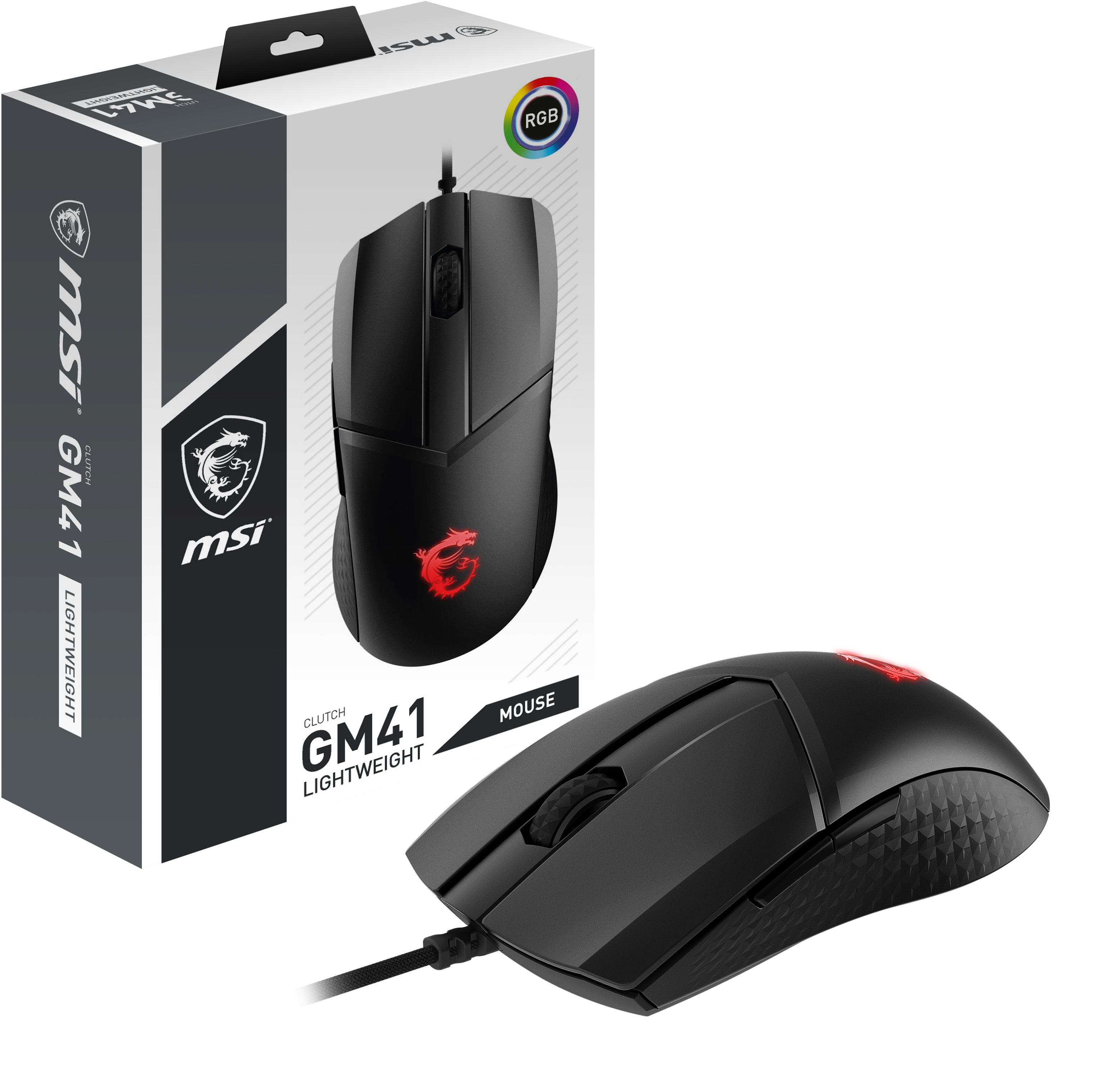 Image of MSI CLUTCH GM41 LIGHTWEIGHT RGB FPS Gaming Mouse 'upto 16000 DPI...