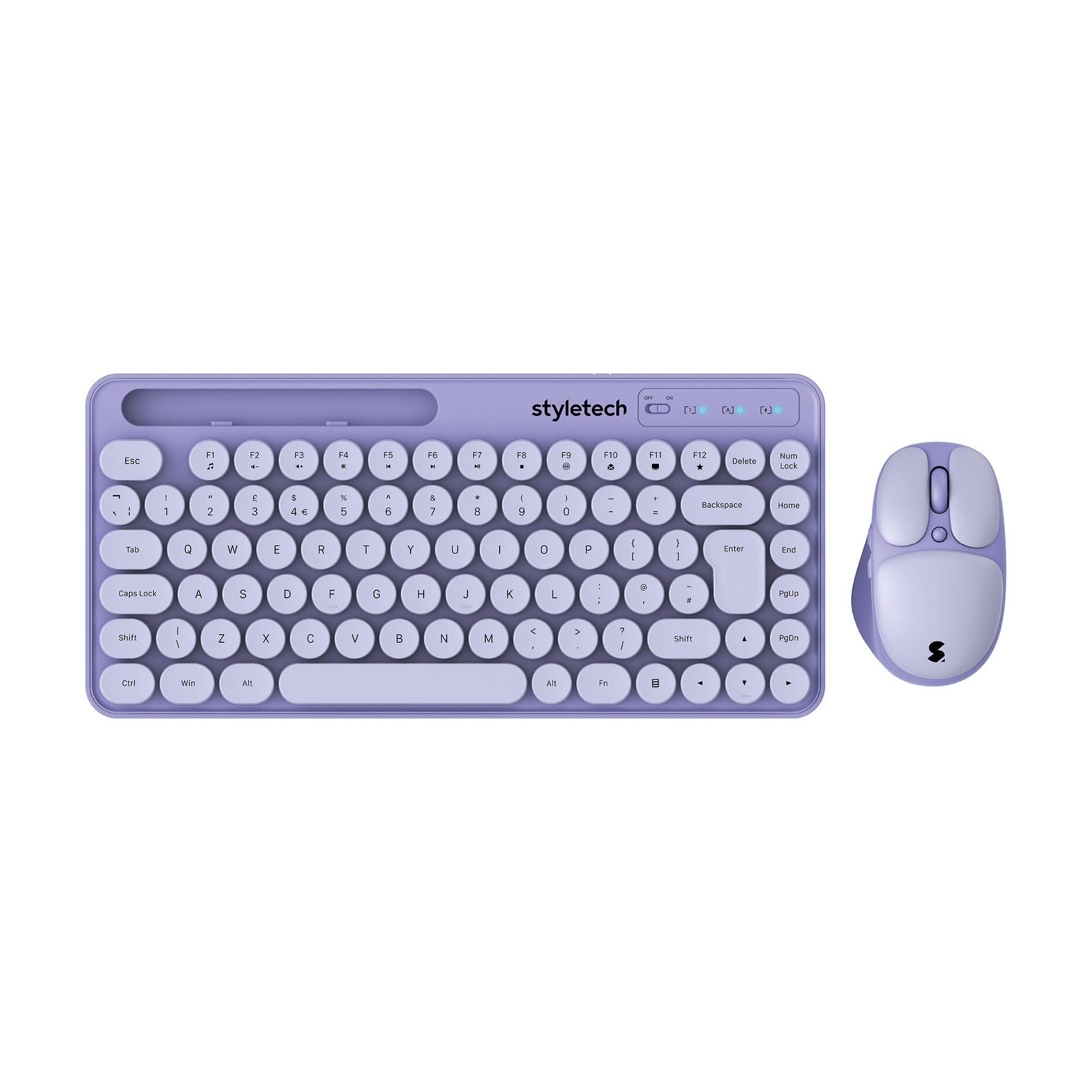 Stealth Wireless Keyboard Mouse Lavender