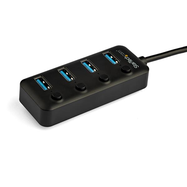 StarTech.com 4-Port USB-C Hub - 4x USB-A with Individual On/Off Switches