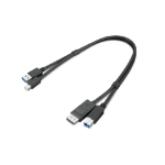 Lenovo 4X91D11453 USB-kabel USB 3.2 Gen 1 (3.1 Gen 1) 0,43 m USB A USB B Zwart