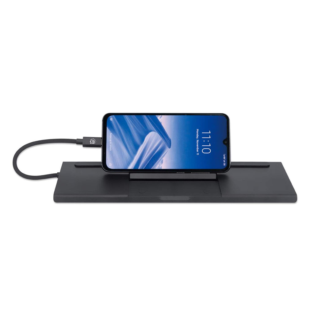 Manhattan USB-C Dock/Hub with Card Reader and MST, Ports (x9): Audio 3.5mm, DisplayPort, Ethernet, HDMI, USB-A (x3), USB-C and VGA, With Power Delivery (100W) to USB-C Port (Note add USB-C wall charger and USB-C cable needed),All Ports can be used at the