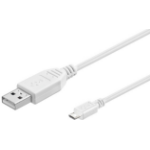 Microconnect USBABMICRO0,30W USB cable 0.3 m USB 2.0 USB A Micro-USB B White  Chert Nigeria