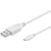 Microconnect USBABMICRO0,30W USB cable 0.3 m USB 2.0 USB A Micro-USB B White