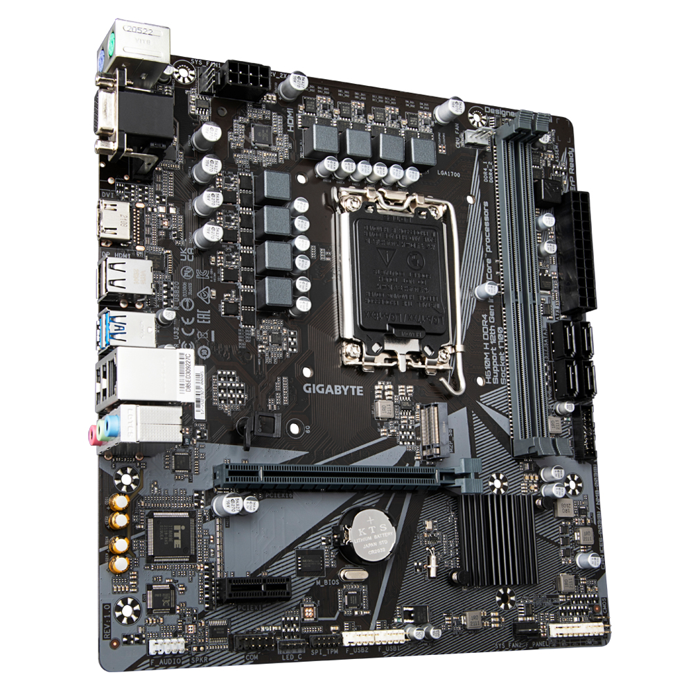 Gigabyte H610M S2H DDR4 motherboard Intel H610 Express LGA 1700 micro ATX