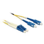 DeLOCK 1m LC-SC fibre optic cable OS2 Yellow