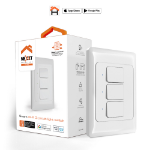 Nexxt Solutions Home Interruptor de 3 circuitos inteligente con conexión Wi-Fi -