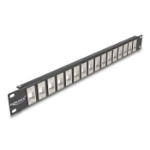 DeLOCK 19″ Keystone Patch Panel 16 port 1U black