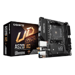 GIGABYTE A520I AC Motherboard - Supports AMD Ryzen 5000 Series AM4 CPUs, 6 Phases Digital VRM, up to 5300MHz DDR4 (OC), 1xPCIe 3.0 M.2, WIFI, GbE LAN, USB 3.2 Gen1