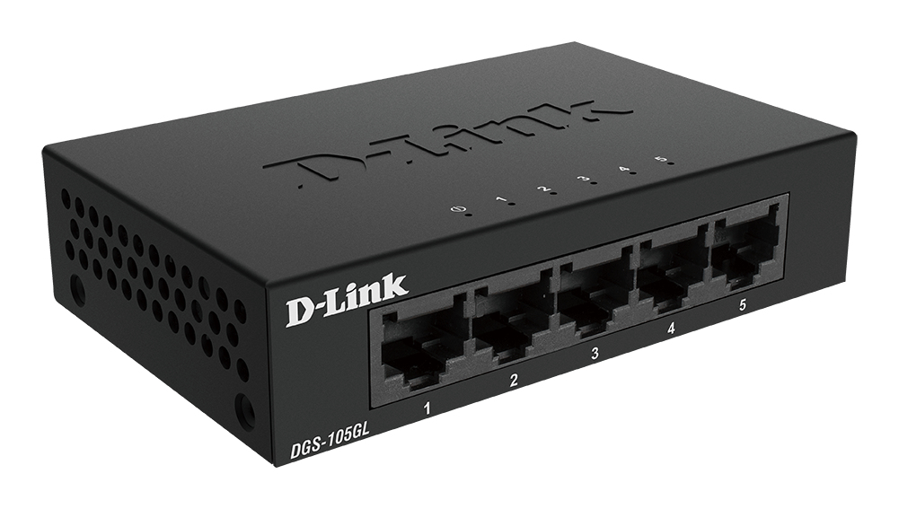 D-Link DGS-105GL Unmanaged Gigabit Ethernet (10/100/1000) Black