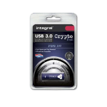 Integral 32GB Crypto Dual FIPS 197 Encrypted USB 3.0 USB flash drive USB Type-A 3.2 Gen 1 (3.1 Gen 1) Blue