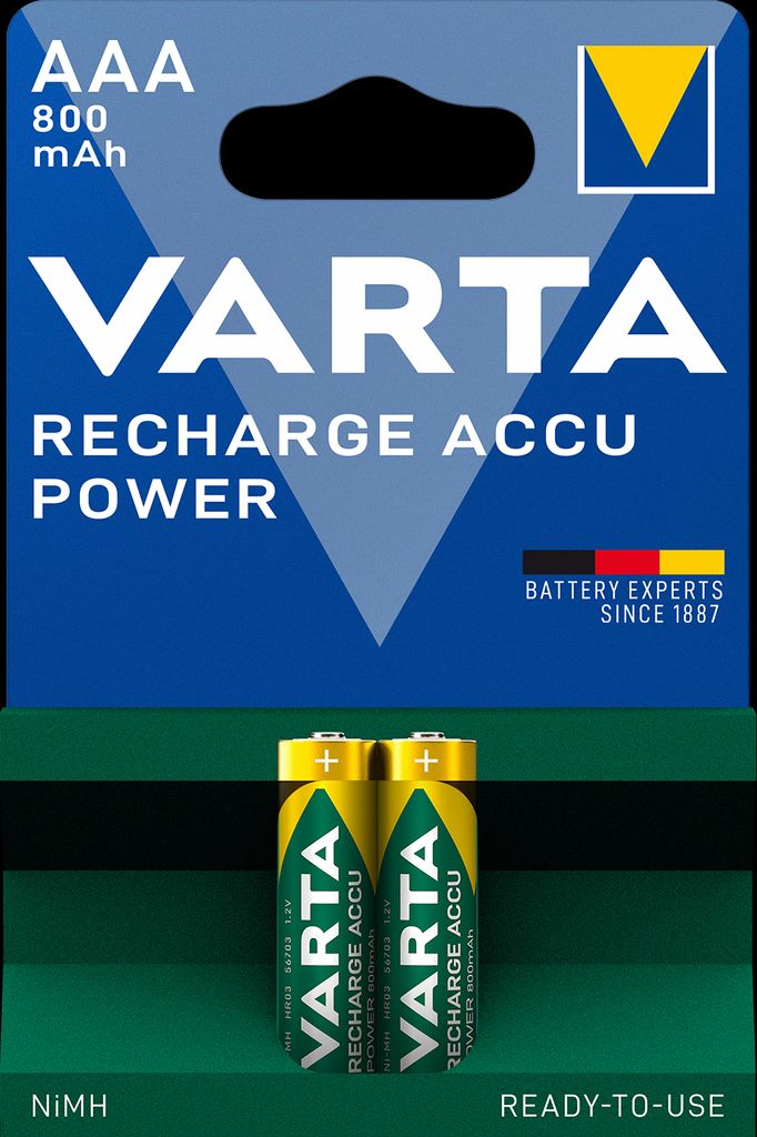 EU Product - Recharge Accu Power AAA battery 800 mAh, 2-pack thumbnail
