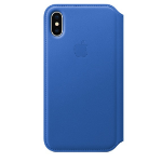 Apple iPhone X Leather Folio - Electric Blue