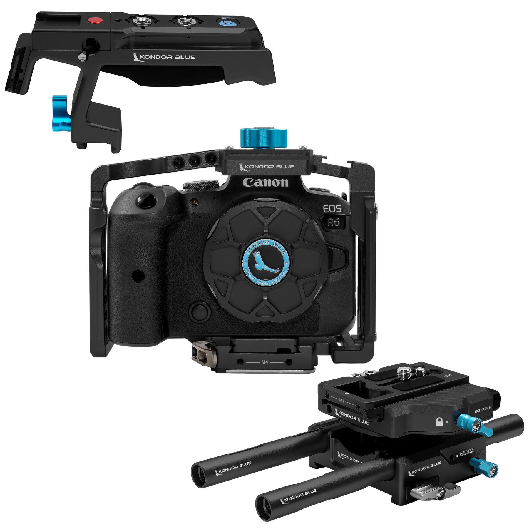 Kondor Blue KB-Canon-BR-Bk camera rig Aluminium Black