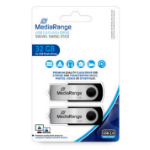 MediaRange MR911-2 USB flash drive 32 GB USB Type-A 2.0 Black, Silver