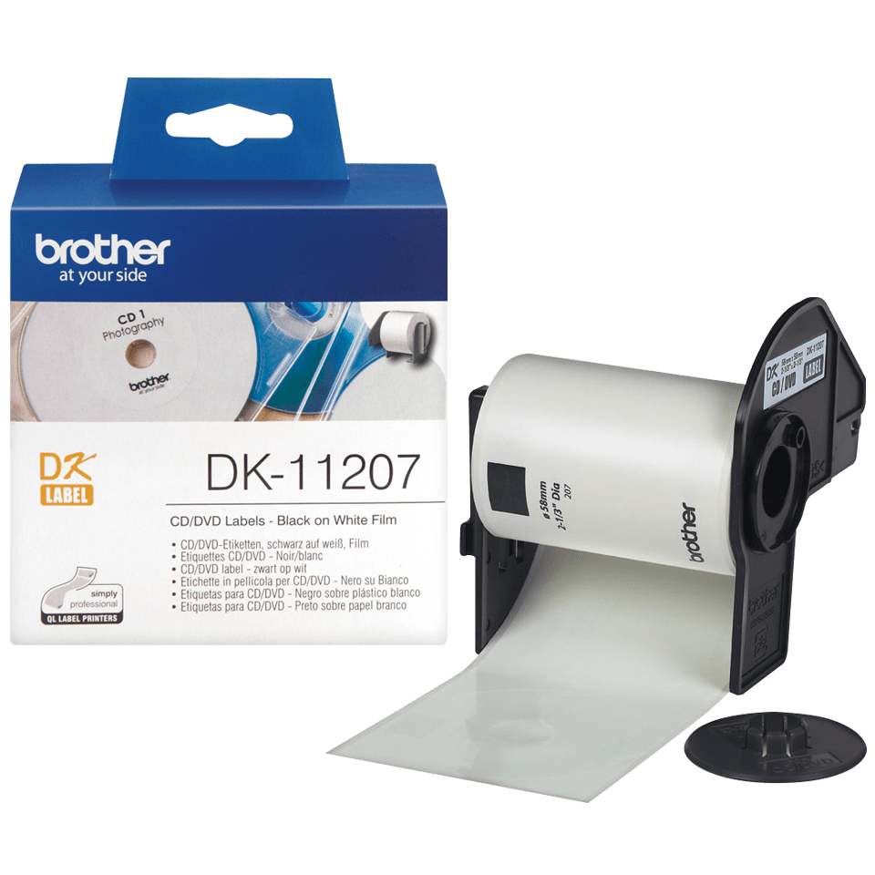 Photos - Office Paper Brother DK-11207 DirectLabel Etikettes CD/DVD 58mm 100 for  P-T DK11207 