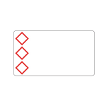 Brother LTZ12075F3PI self-adhesive label Rectangle White, Red