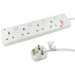 Target RB-02-4GANGSWD power extension 2 m 4 AC outlet(s) Indoor White