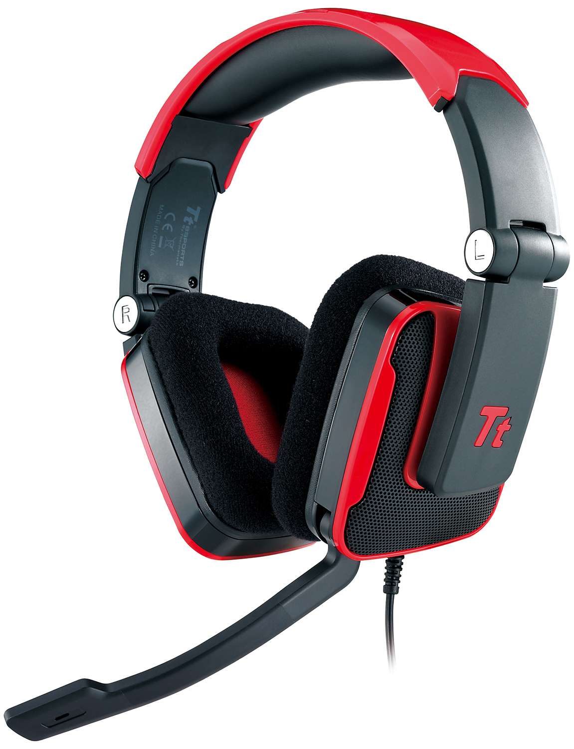 Shock Headset Headband Gaming Black,Red Binaural Rotary