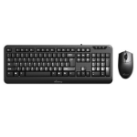 MediaRange MROS108-GR keyboard Mouse included Office USB QWERTY German Black