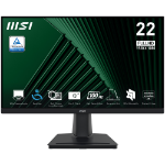 MSI Pro MP225V 21.45 Inch Monitor, FHD (1920 x 1080), 100Hz, VA, 1ms, 1x HDMI 1.4b, 1x D-Sub(VGA), Anti-Glare, Anti-Flicker, Less Blue light, TÜV Certified, VESA, Kensington, Black