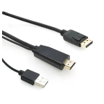 Microconnect HDMI-DP-CON1 video cable adapter 1 m HDMI Type A (Standard) DisplayPort Black
